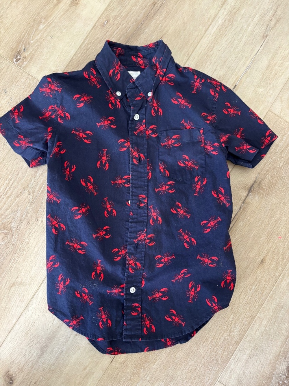 Crewcuts lobster button up size 6-7